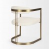 Mercana Hollyfield II Cream Fabric Seat W/ Gold Iron Frame Dining Chair
