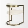 Mercana Hollyfield II Cream Fabric Seat W/ Gold Iron Frame Dining Chair - Mercana Hollyfield II Cream Fabric Seat W/ Gold Iron Frame Dining Chair