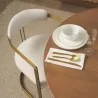 Mercana Hollyfield II Cream Fabric Seat W/ Gold Iron Frame Dining Chair Top - Mercana Hollyfield II Cream Fabric Seat W/ Gold Iron Frame Dining Chair Top