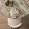 Mercana Hollyfield II Cream Fabric Seat W/ Gold Iron Frame Dining Chair 4 - Mercana Hollyfield II Cream Fabric Seat W/ Gold Iron Frame Dining Chair 4