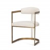 Mercana Hollyfield II Cream Fabric Seat W/ Gold Iron Frame Dining Chair