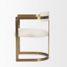 Mercana Hollyfield II Cream Fabric Seat W/ Gold Iron Frame Dining Chair Side