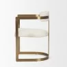 Mercana Hollyfield II Cream Fabric Seat W/ Gold Iron Frame Dining Chair Side - Mercana Hollyfield II Cream Fabric Seat W/ Gold Iron Frame Dining Chair Side