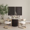 Mercana Hollyfield II Cream Fabric Seat W/ Gold Iron Frame Dining Chair