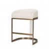 Mercana Hollyfield II Cream Fabric Seat W/ Gold Metal Base Counter Stool