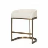 Mercana Hollyfield II Cream Fabric Seat W/ Gold Metal Base Counter Stool - Mercana Hollyfield II Cream Fabric Seat W/ Gold Metal Base Counter Stool