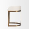 Mercana Hollyfield II Cream Fabric Seat W/ Gold Metal Base Counter Stool Side