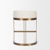 Mercana Hollyfield II Cream Fabric Seat W/ Gold Metal Base Counter Stool Back