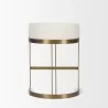 Mercana Hollyfield II Cream Fabric Seat W/ Gold Metal Base Counter Stool Back - Mercana Hollyfield II Cream Fabric Seat W/ Gold Metal Base Counter Stool Back