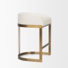 Mercana Hollyfield II Cream Fabric Seat W/ Gold Metal Base Counter Stool Other Side