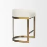 Mercana Hollyfield II Cream Fabric Seat W/ Gold Metal Base Counter Stool Other Side - Mercana Hollyfield II Cream Fabric Seat W/ Gold Metal Base Counter Stool Other Side