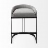 Mercana Hollyfield II Gray Fabric Seat W/ Gray Metal Base Counter Stool Front