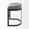 Mercana Hollyfield II Gray Fabric Seat W/ Gray Metal Base Counter Stool  Side