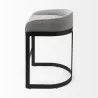 Mercana Hollyfield II Gray Fabric Seat W/ Gray Metal Base Counter Stool  Side - Mercana Hollyfield II Gray Fabric Seat W/ Gray Metal Base Counter Stool  Side