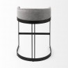 Mercana Hollyfield II Gray Fabric Seat W/ Gray Metal Base Counter Stool  Back