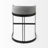 Mercana Hollyfield II Gray Fabric Seat W/ Gray Metal Base Counter Stool  Back - Mercana Hollyfield II Gray Fabric Seat W/ Gray Metal Base Counter Stool  Back