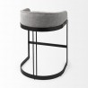 Mercana Hollyfield II Gray Fabric Seat W/ Gray Metal Base Counter Stool 1