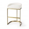 Mercana Hollyfield II Cream  Fabric Seat W/ Gold Metal Base Bar Stool 2