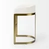 Mercana Hollyfield II Cream  Fabric Seat W/ Gold Metal Base Bar Stool Side - Mercana Hollyfield II Cream  Fabric Seat W/ Gold Metal Base Bar Stool Side
