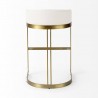 Mercana Hollyfield II Cream  Fabric Seat W/ Gold Metal Base Bar Stool Back
