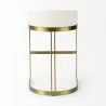 Mercana Hollyfield II Cream  Fabric Seat W/ Gold Metal Base Bar Stool Back - Mercana Hollyfield II Cream  Fabric Seat W/ Gold Metal Base Bar Stool Back