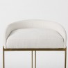 Mercana Hollyfield II Cream  Fabric Seat W/ Gold Metal Base Bar Stool 1