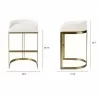Mercana Hollyfield II Cream  Fabric Seat W/ Gold Metal Base Bar Stool - Mercana Hollyfield II Cream  Fabric Seat W/ Gold Metal Base Bar Stool