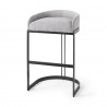 Mercana Hollyfield II Gray Fabric Seat W/ Gray Metal Base Bar Stool2