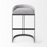 Mercana Hollyfield II Gray Fabric Seat W/ Gray Metal Base Bar Stool Front