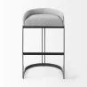 Mercana Hollyfield II Gray Fabric Seat W/ Gray Metal Base Bar Stool Front - Mercana Hollyfield II Gray Fabric Seat W/ Gray Metal Base Bar Stool Front