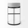 Mercana Hollyfield II Gray Fabric Seat W/ Gray Metal Base Bar Stool Back