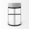 Mercana Hollyfield II Gray Fabric Seat W/ Gray Metal Base Bar Stool Back - Mercana Hollyfield II Gray Fabric Seat W/ Gray Metal Base Bar Stool Back