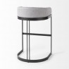 Mercana Hollyfield II Gray Fabric Seat W/ Gray Metal Base Bar Stool 1