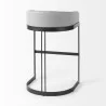 Mercana Hollyfield II Gray Fabric Seat W/ Gray Metal Base Bar Stool 1 - Mercana Hollyfield II Gray Fabric Seat W/ Gray Metal Base Bar Stool 1