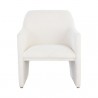Sunpan Doreen Lounge Chair in Lux Brass -  Rubino White - Front Angle