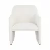 Sunpan Doreen Lounge Chair in Lux Brass -  Rubino White - Front Angle - Sunpan Doreen Lounge Chair in Lux Brass -  Rubino White - Front Angle