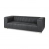 Mercana Ricciardo Black Leather Wrapped Three Seater Sofa 2
