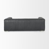 Mercana Ricciardo Black Leather Wrapped Three Seater Sofa Back