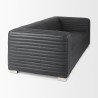 Mercana Ricciardo Black Leather Wrapped Three Seater Sofa Side