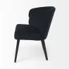 Niles 23.5L x 24.0W x 32.0H Navy Fabric Seat W/ Dark Brown Wooden Legs Wingback Dining Chair Side - Niles 23.5L x 24.0W x 32.0H Navy Fabric Seat W/ Dark Brown Wooden Legs Wingback Dining Chair Side
