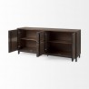 Mercana Hemlock 69L x 18W x 30H Brown Wood Sideboard Open