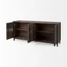 Mercana Hemlock 69L x 18W x 30H Brown Wood Sideboard Open - Mercana Hemlock 69L x 18W x 30H Brown Wood Sideboard Open