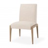 Mercana Palisades Cream Upholstery With Solid Wood Armless Dining Chair 1