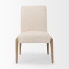 Mercana Palisades Cream Upholstery With Solid Wood Armless Dining Chair Front