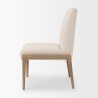 Mercana Palisades Cream Upholstery With Solid Wood Armless Dining Chair Other Side
