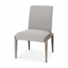 Mercana Palisades Gray Upholstery With Solid Wood Armless Dining Chair Front