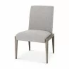 Mercana Palisades Gray Upholstery With Solid Wood Armless Dining Chair Front - Mercana Palisades Gray Upholstery With Solid Wood Armless Dining Chair Front