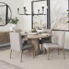 Mercana Palisades Gray Upholstery With Solid Wood Armless Dining Chair