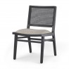 Mercana Wynn 20.5L x 24.6W x 34.1H Beige Fabric With Black Wood Dining Chair