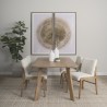 Mercana Tahoe Cream Boucle Upholstered And Light Brown Wood Armless Dining Chair